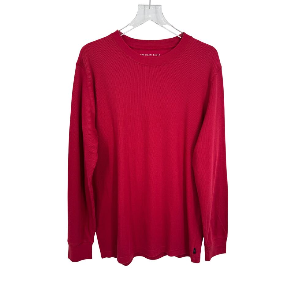 American Eagle shirt men's large crew standard fit thermal knit long sleeve NEW